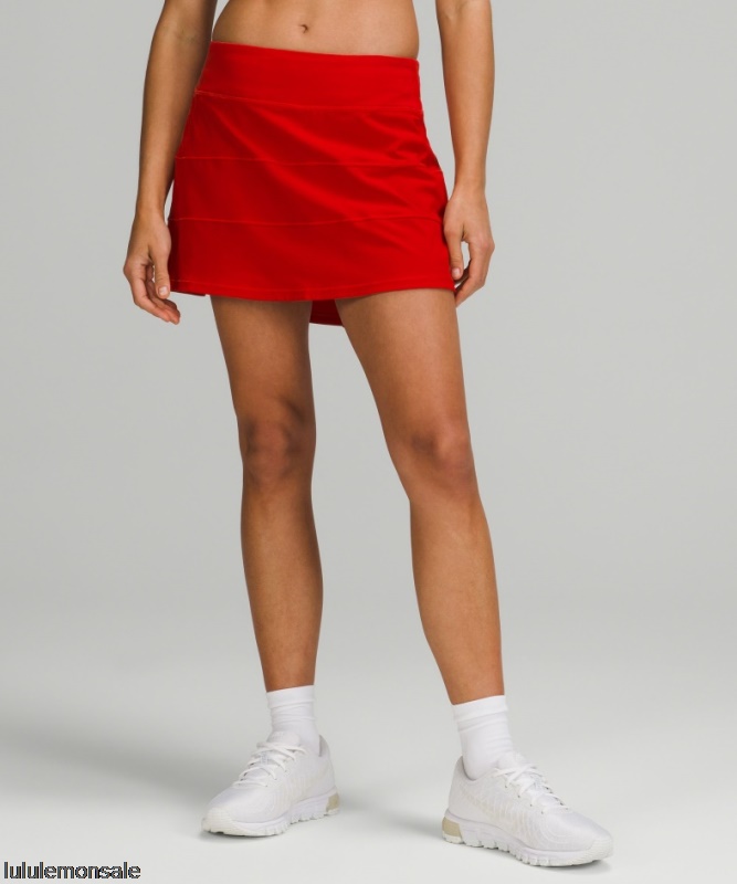Lululemon Damen DELULU397 | Lululemon Deutschland Dunkelroter Pace Rivale Rock Mit Mittlerer Leibhöhe Lang